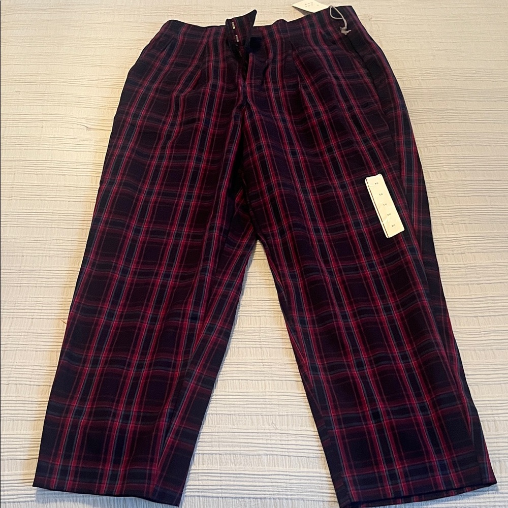 a new day Men's Checkered Pants - Red and Black